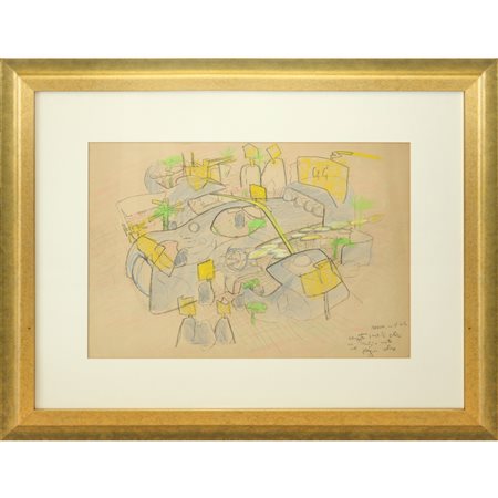 Sebastian  Matta (Santiago del Cile 1911 - Civitavecchia 2002)  - Foreum, su il sole