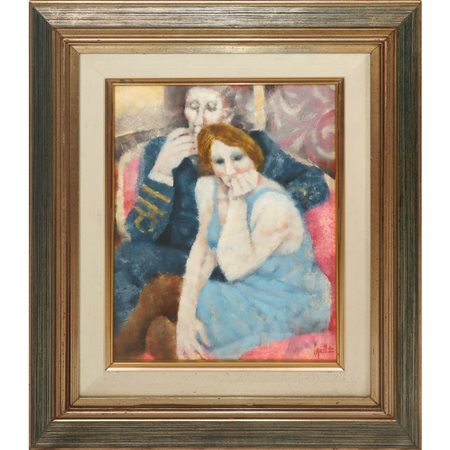 Remo Squillantini (Stia 1920 - Firenze 1996)  - Ufficiale e signora