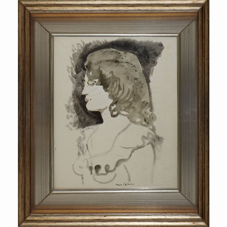 Bruno Caruso (Palermo 1927 - Roma 2018)  - Ritratto di donna