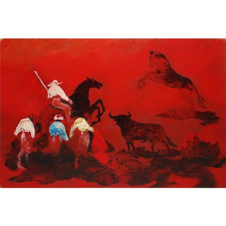 José Guevara (Pueblo di Guzmar 1926 - Helva 2010)  - La Corrida, 1989