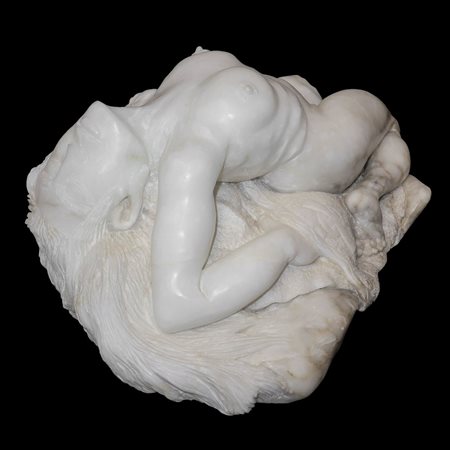 Michele Valenza (Villalba 1950)  - Extasy, grande scultura in marmo alabastrino, 1998
