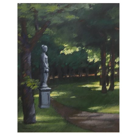 Carlo  Maiolini (1940 - 2021)  - Giardino con statua