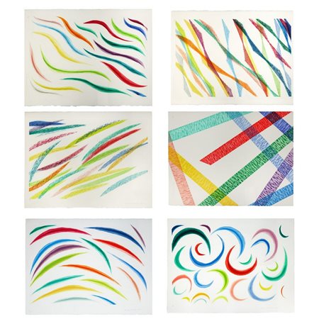 Piero Dorazio (Roma 1929 - Perugia 2005)  - Elogio a Baudelaire, cartella completa di 6 acquaforte acquatinta, 1993