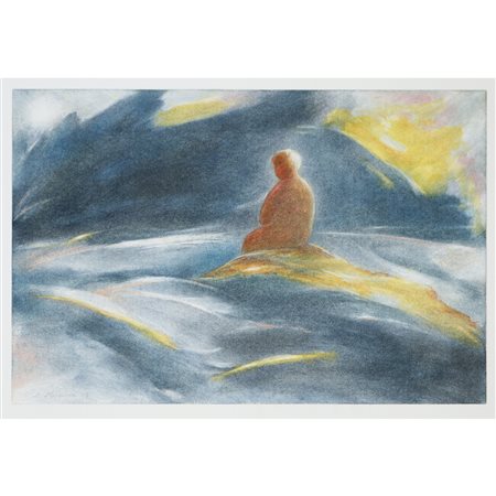 Sebastiano Messina ©   (Scoglitti, 1951) Ragazzo su uno scoglio, 2006