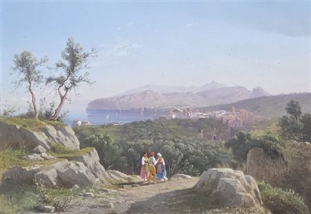 Guglielmo Giusti(1824-1916)Tempera.Cm.34 x 47