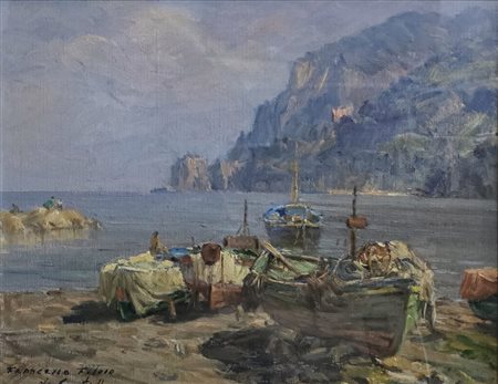Francesco Filosa (1910-1990).Olio su tela.Vico Equense.Cm.40 x 50.