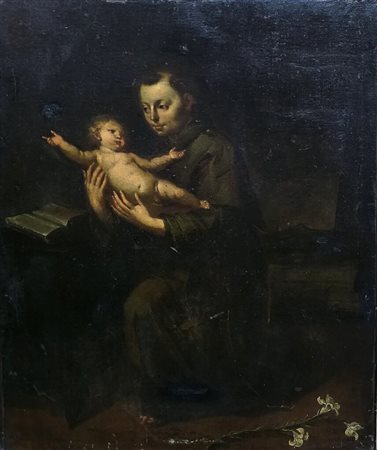 Scuola napoletana,XVII secolo.Olio su tela. Cm.62 x 77
