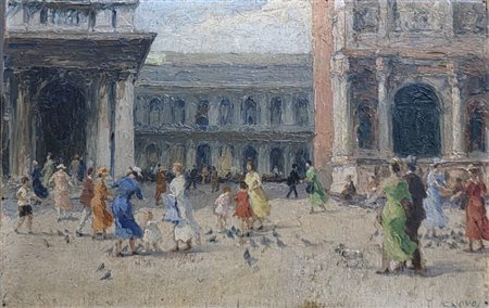Stefano Novo(1862-1927).Venezia.Cm.16,5 x 25