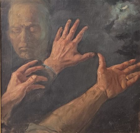 Renato Passaro(1910-1970).Olio su tela.Cm.60 x 61