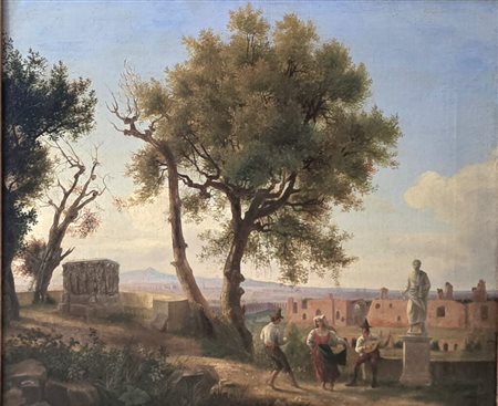 Massimo Tapparelli D'Azeglio(1798-1866).Olio su tela.Cm.53 x 63