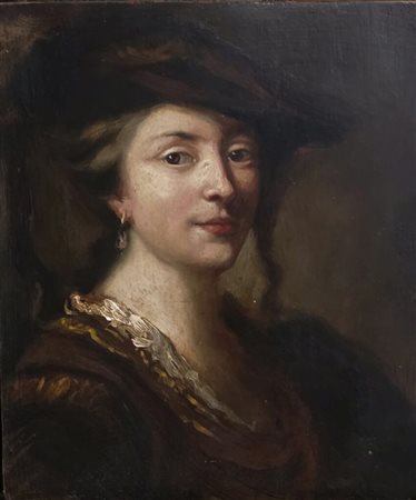 Scuola europea,XVIII-XIX.Olio su tavola.Cm.27,5 x 32,5