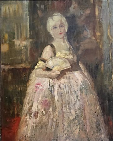 Nicola Fabbricatore (1888-1962)Olio su pannello.Cm.40 x 50