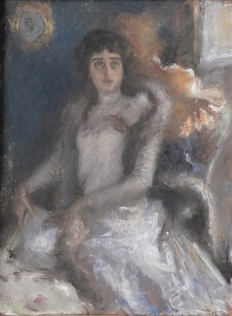 Arturo Rietti (1863-1943).Pastello.Cm.54 x 72