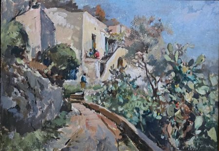 Valentino White (1909-1985).Capri.Cm.25 x 34
