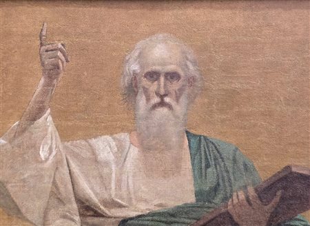 Scuola italiana,XIX secolo. cm.40 x 67.Profeta