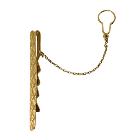 Fermacravatte in oro giallo 750