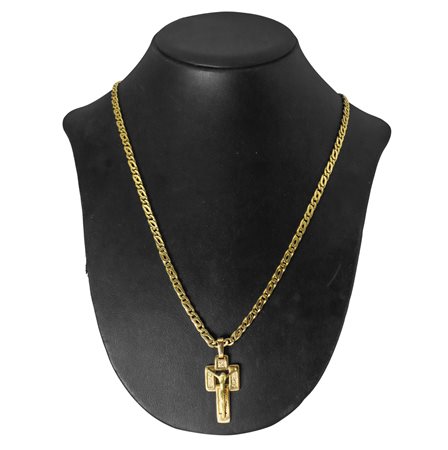 Collana in oro giallo 750 con crocifisso