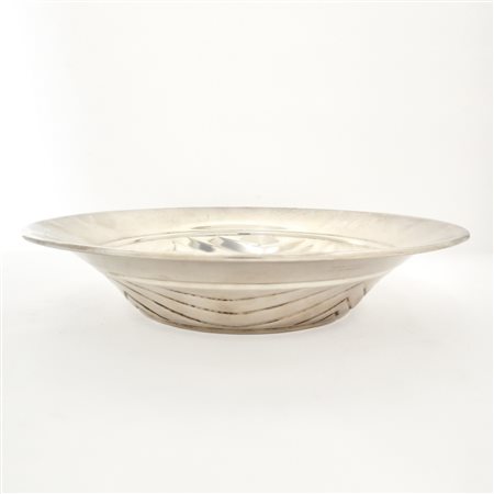 Portabiscotti rotondo in argento 800