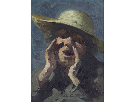 Gianfranco Campestrini (1901-1979) Bozzetto de Lavia perduta olio su...