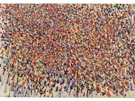 Tancredi Parmeggiani (1927–1964) Senza Titolo tempera su carta 71x101 cm