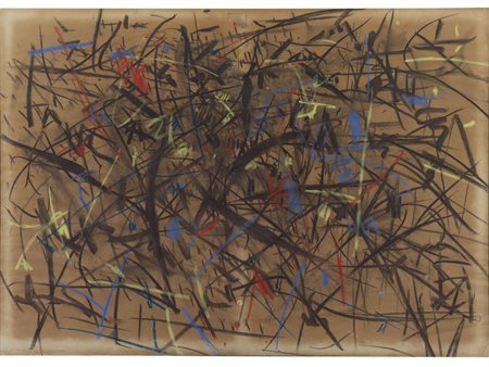 Tancredi Parmeggiani (1927–1964) Senza Titolo tecnica mista su carta 76x105 cm