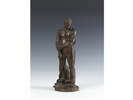 Aimé-Jules Dalou (1838-1902) Il Contadino bronzo 30,5 cm