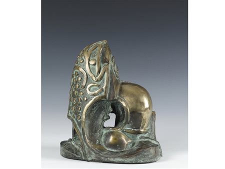 Armando Riva (1947) Senza Titolo bronzo 23 cm