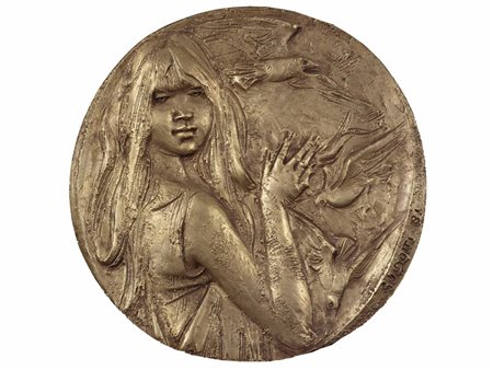 Ferruccio Guidotti (1931-2012) Placca bronzo 30 cm