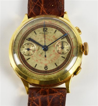 OROLOGIO IN ORO RECORD WATCH & CO GENEVE, anni '60-'70 Orologio da uomo con...