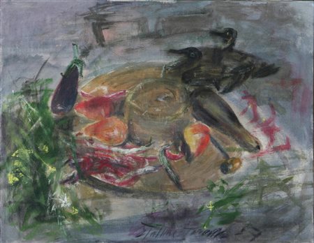 TALLONE GUIDO (1894 - 1967) - CAPPELLO, FRUTTA E ANATRE.