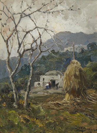 BUONO LEON GIUSEPPE (1888 - 1975) - TEMPO GRIGIO A POZZUOLI.