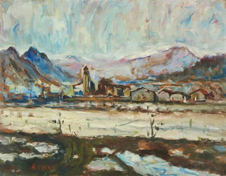 TOSI ARTURO (1871 - 1956) - INVERNO A ROVETTA .