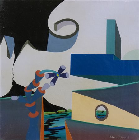 MORANDI SILVANO (n. 1936) - COSTRUZIONI (VIOLETTA CON 4 PETALI).