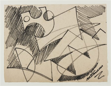 MASTROIANNI UMBERTO (1910 - 1998) - SCOMPOSIZIONE FUTURISTA .