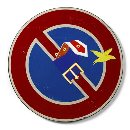 CLET ABRAHAM (n. 1966) - CARTELLO STRADALE.