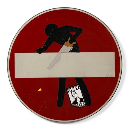 CLET ABRAHAM (n. 1966) - CARTELLO STRADALE.