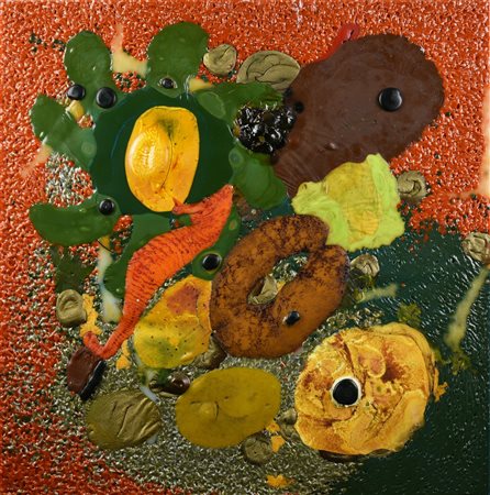 Omar Ronda (1947 - 2017) GENETIC FUSION, 1990 materie plastiche, cm 45x45 sul...