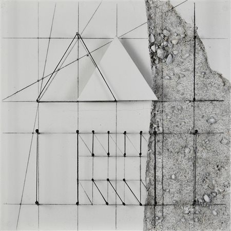 Walter Valentini (1928 - 2022) COSTELLAZIONE, 1986 tecnica mista su tavola,...