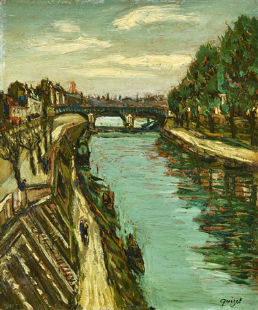 Alphonse Quizet LE PANTIN, 1910 olio su faesite, cm 39x33 firma sul retro:...