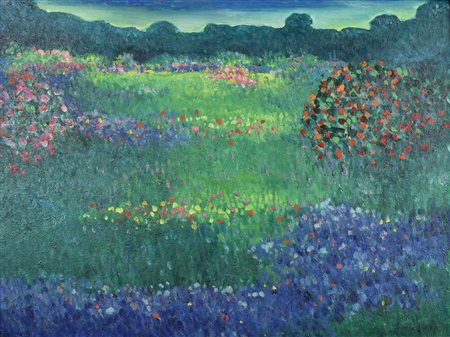 Ettore Fico (1917 - 2004) SENZA TITOLO olio su tela, cm 55x75 firma