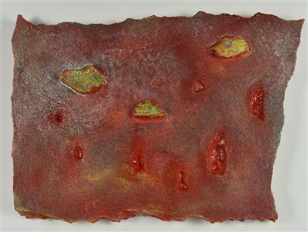 Renzo Nucara (1955) REPERTO, 1994 poliuretano e pigmenti granulati, cm 37x51...