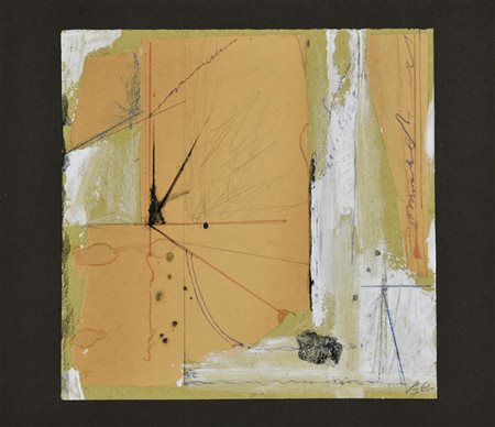 Bruno Conte (1939 - 2021) SENZA TITOLO, 1961 tecnica mista su cartoncino, cm...
