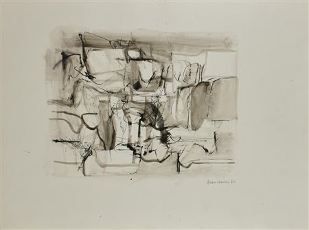 Giancarlo Francesconi (1925) SENZA TITOLO, 1960 china su cartoncino, cm 50x67...