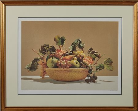 Luciano Ventrone (Roma, 17/11/1942 - Collelongo, 16/04/2021) 
"Natura morta" 1995
Litografia a Colore su carta Cm 34x46,5