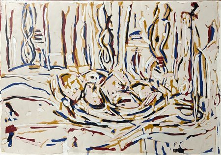 Piero Manai (Bologna, 28/09/1951 - Bologna, 1989) 
“Natura morta” Anni '80
Serigrafia materica su carta incollata su polistirolo Cm 70x100