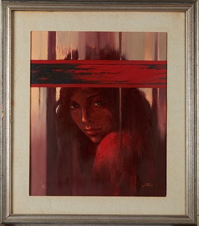 Vittorio Strano (Savignano sul Rubicone, 1936 - ) 
"Volto" 
Olio su tela Cm 50x50