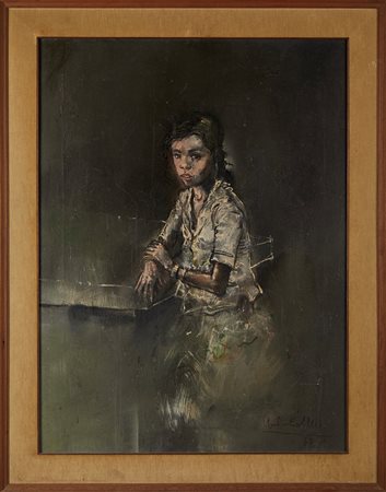 Claudio Cappelli (Cervia, 1950 - ) 
"Giovane araba" 
Olio su tela Cm 60x80