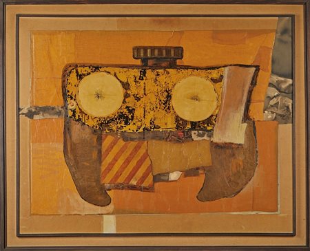 Vittorio Strano (Savignano sul Rubicone, 1936 - ) 
"Deviazione sessuofobica-feticcio" 
Collage su tavola Cm 73x92