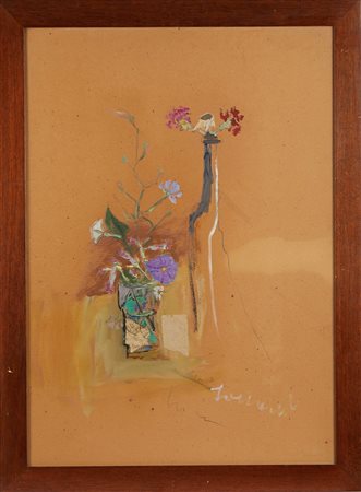 Tonino Gottarelli (Imola, 1920 - Imola, 2007) 
"Natura morta" 
 Tecnica mista su carta Cm 69x59