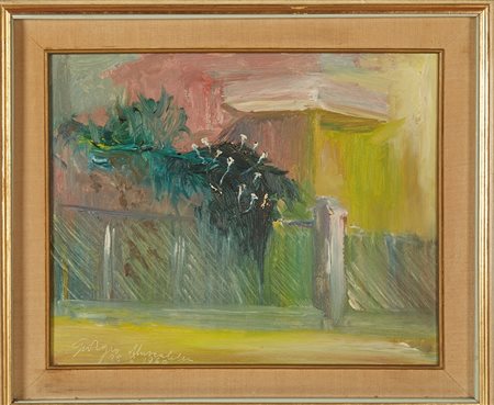 Giorgio Mascalchi (Bologna, 1935 - Forlì, 2010) 
"Paesaggio" 
Olio su tela Cm 40x50